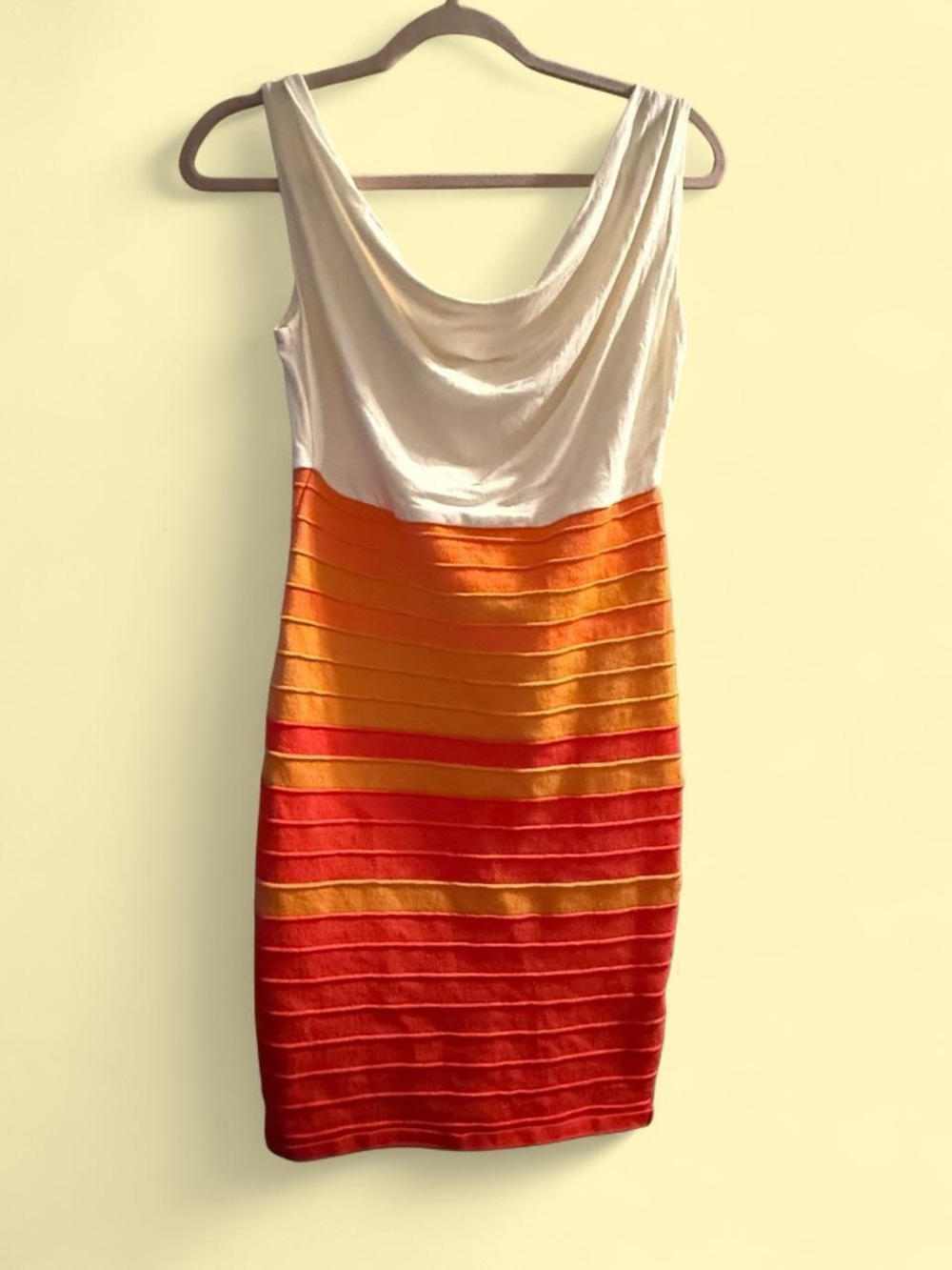 LOLA fitted cowl neck bodycon cocktail dress